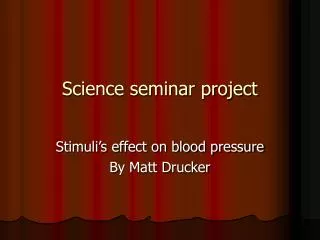 Science seminar project