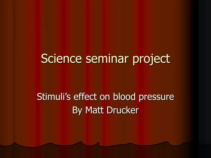 science seminar project