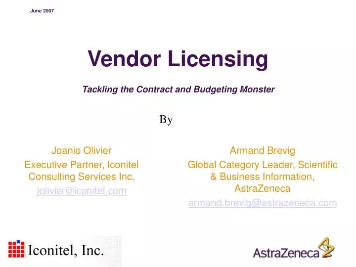 vendor licensing tackling the contract and budgeting monster