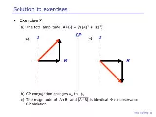 Solution to exercises