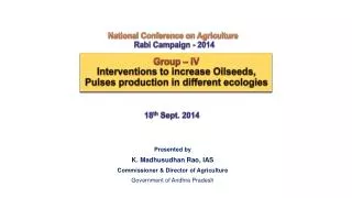 National Conference on Agriculture Rabi Campaign - 2014