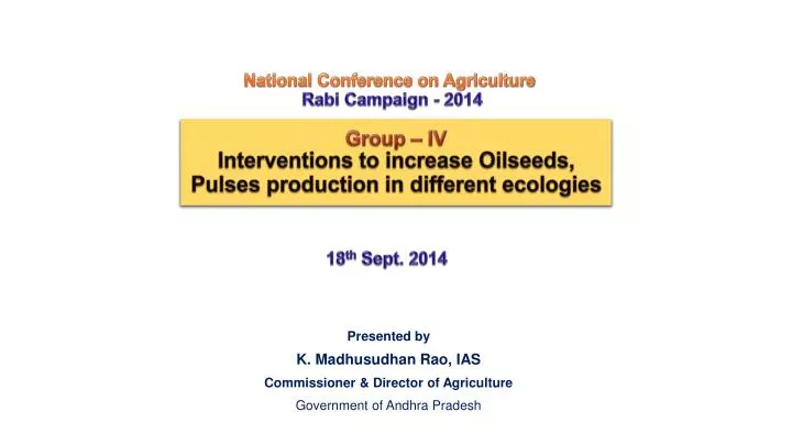 national conference on agriculture rabi campaign 2014