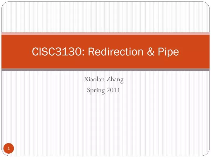 cisc3130 redirection pipe