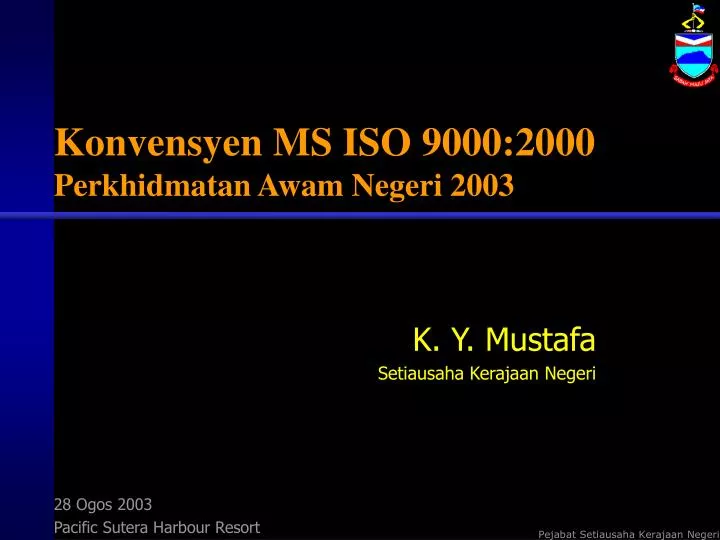 konvensyen ms iso 9000 2000 perkhidmatan awam negeri 2003