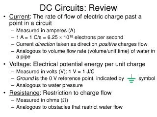 DC Circuits: Review