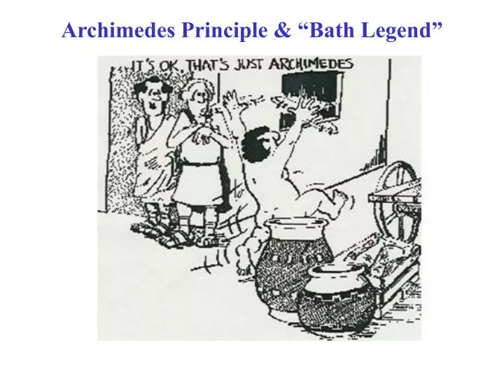 archimedes principle bath legend