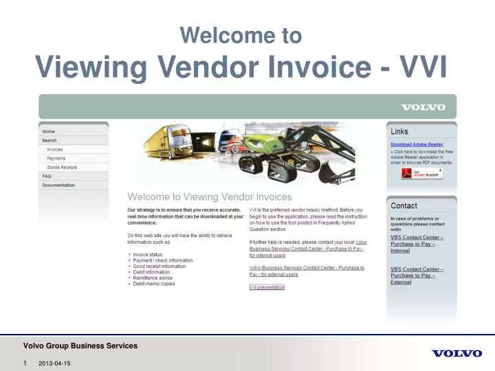 welcome to viewing vendor invoice vvi