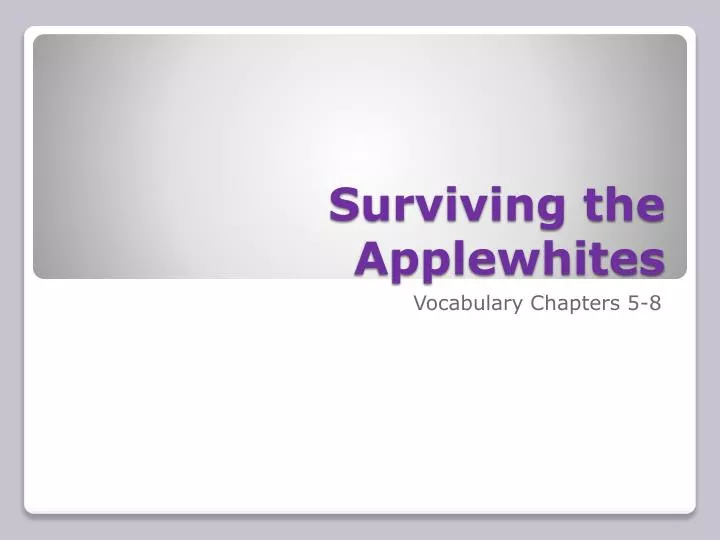 surviving the applewhites
