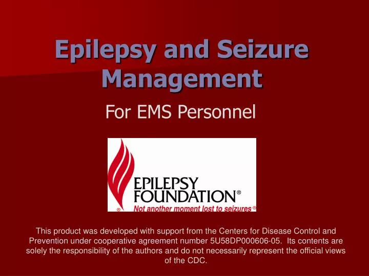 epilepsy and seizure management