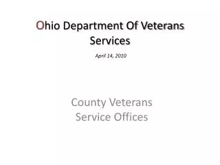 O hio Department Of Veterans Services