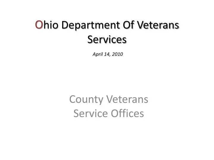 o hio department of veterans services