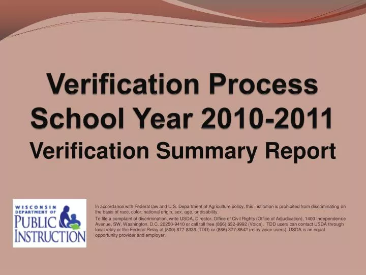 verification process school year 2010 2011