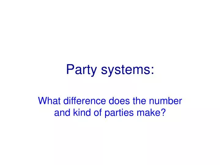 party systems