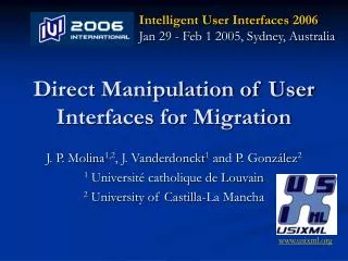 Direct Manipulation of User Interfaces for Migration