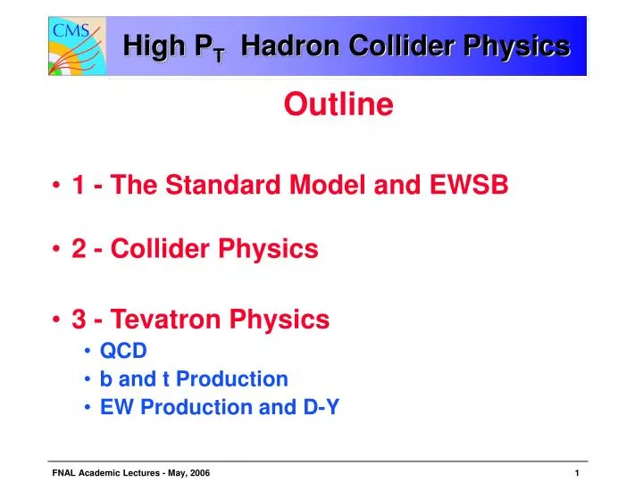 high p t hadron collider physics