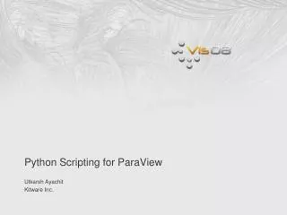Python Scripting for ParaView