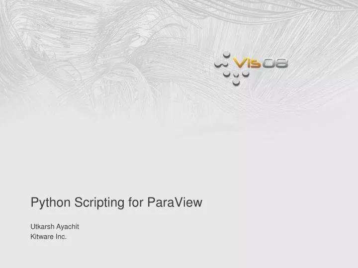 python scripting for paraview