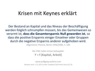 krisen mit keynes erkl rt