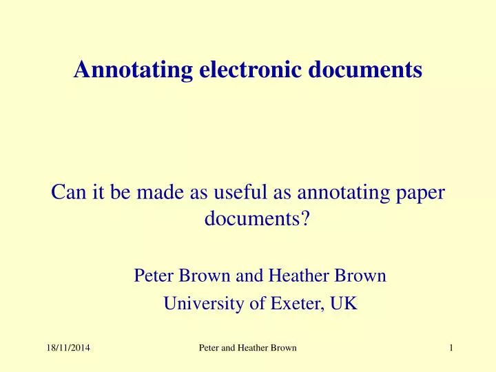 annotating electronic documents