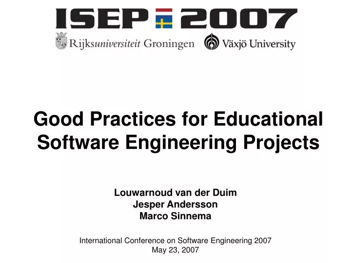 good practices for educational software engineering projects