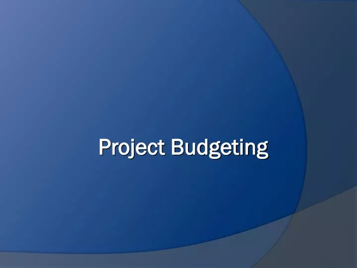 project budgeting