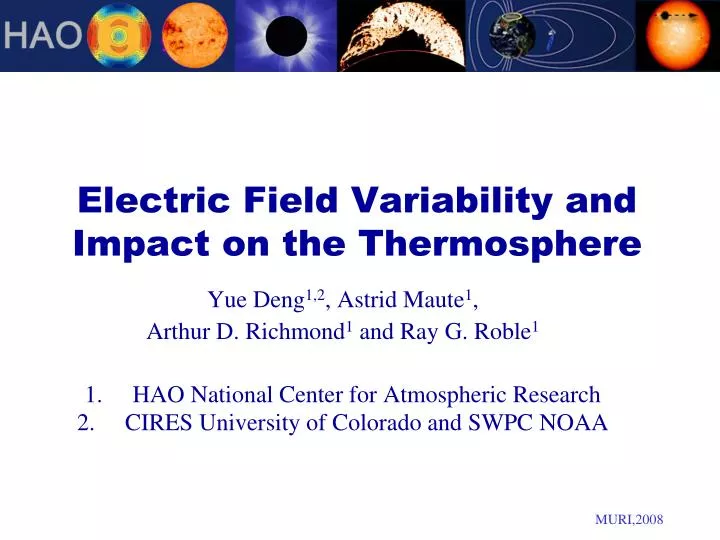 electric field variability and impact on the thermosphere