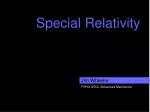Special Relativity - slide 1