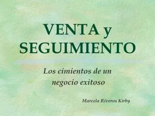 venta y seguimiento