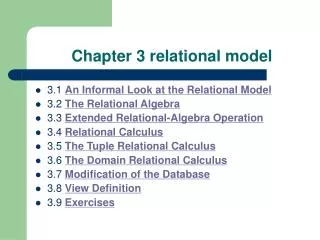 Chapter 3 relational model