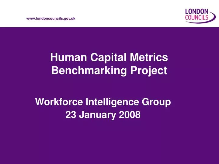 human capital metrics benchmarking project