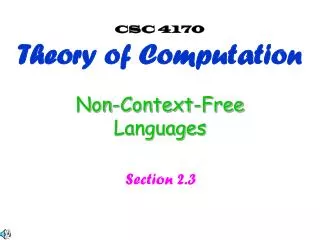 non context free languages