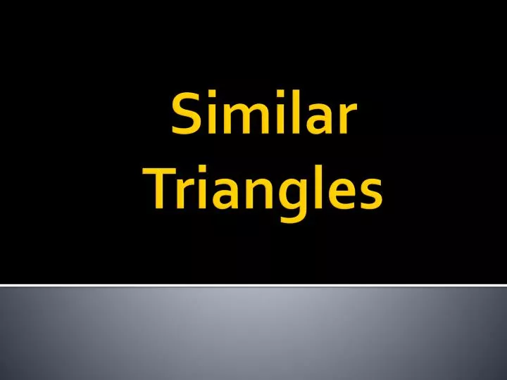 similar triangles