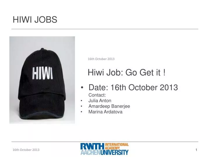 hiwi jobs