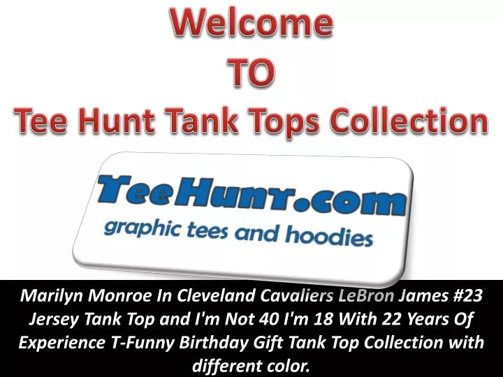welcome to tee hunt tank tops collection