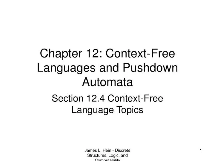 chapter 12 context free languages and pushdown automata