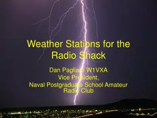 Weather Stations for the Radio Shack