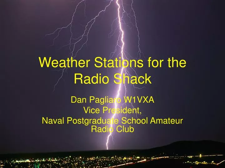 weather stations for the radio shack
