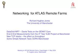 Networking for ATLAS Remote Farms