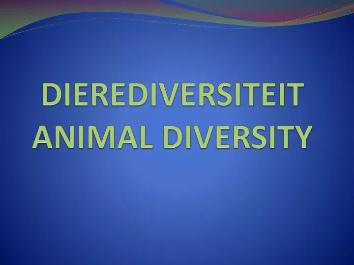 dierediversiteit animal diversity