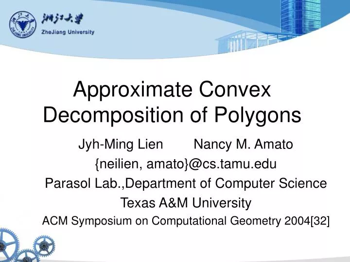 approximate convex decomposition of polygons