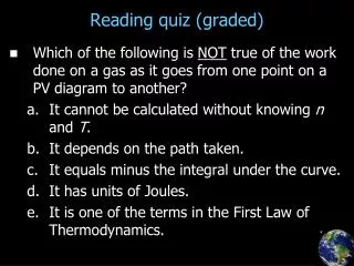 Reading quiz (graded)