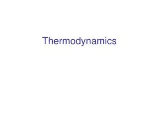 Thermodynamics