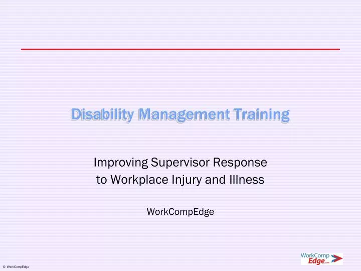disability management training