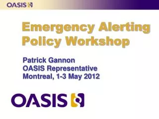 Emergency Alerting Policy Workshop