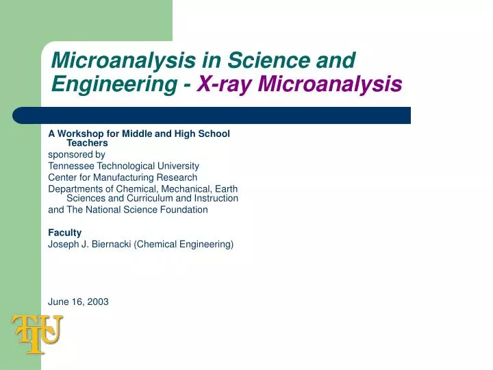 microanalysis in science and engineering x ray microanalysis