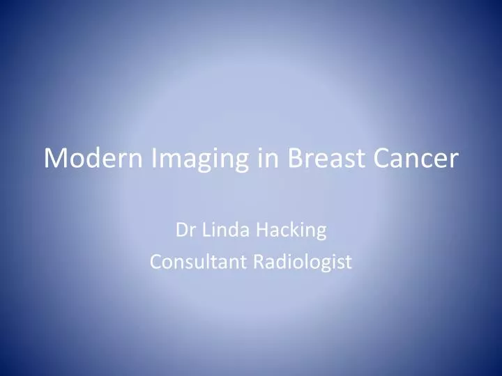 modern imaging in breast cancer