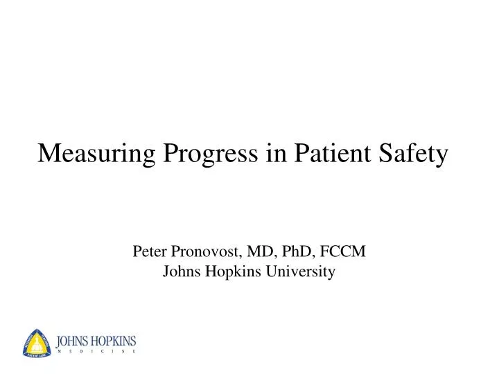 measuring progress in patient safety