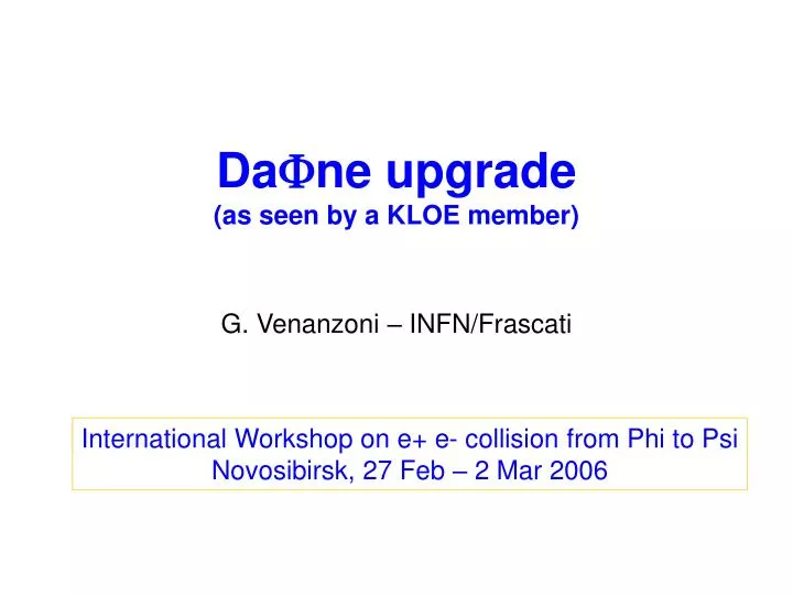 da f ne upgrade as seen by a kloe member