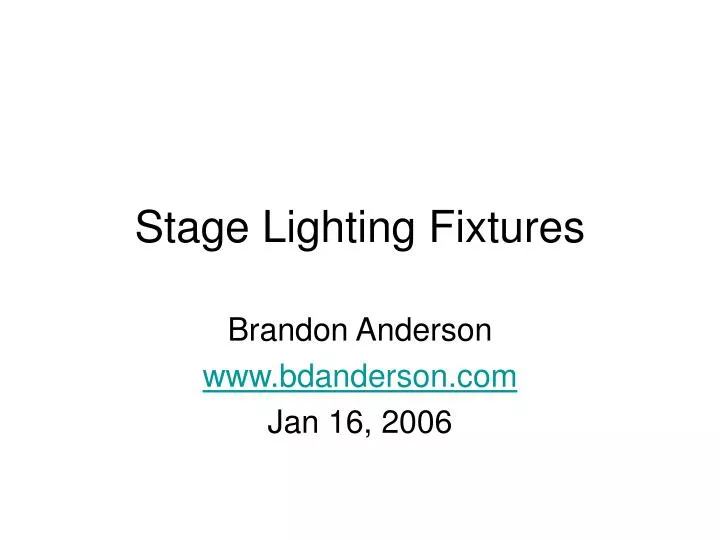 stage lighting fixtures