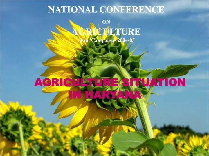 national conference on agriculture rabi campaign 2004 05